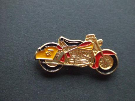 Harley Davidson motor rood-geel model